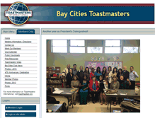 Tablet Screenshot of baycitiestoastmasters.org